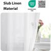 imageNICETOWN Linen Door Curtains 64 inch Length 1 Panel Farmhouse Kitchen Curtain Light Filtering Sidelight Door Covering Tie Up Shade for Living Room Narrow Window 1 Panel 26 inch Wide NaturalWhite