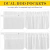 imageNICETOWN Linen Door Curtains 64 inch Length 1 Panel Farmhouse Kitchen Curtain Light Filtering Sidelight Door Covering Tie Up Shade for Living Room Narrow Window 1 Panel 26 inch Wide NaturalPure White