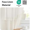 imageNICETOWN Linen Door Curtains 64 inch Length 1 Panel Farmhouse Kitchen Curtain Light Filtering Sidelight Door Covering Tie Up Shade for Living Room Narrow Window 1 Panel 26 inch Wide NaturalIvory White