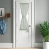 imageNICETOWN Linen Door Curtains 64 inch Length 1 Panel Farmhouse Kitchen Curtain Light Filtering Sidelight Door Covering Tie Up Shade for Living Room Narrow Window 1 Panel 26 inch Wide NaturalSage Green
