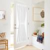 imageNICETOWN Linen Door Curtains 64 inch Length 1 Panel Farmhouse Kitchen Curtain Light Filtering Sidelight Door Covering Tie Up Shade for Living Room Narrow Window 1 Panel 26 inch Wide NaturalPure White