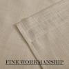 imageNICETOWN Linen Door Curtains 64 inch Length 1 Panel Farmhouse Kitchen Curtain Light Filtering Sidelight Door Covering Tie Up Shade for Living Room Narrow Window 1 Panel 26 inch Wide NaturalTaupe