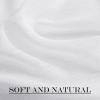 imageNICETOWN Linen Door Curtains 64 inch Length 1 Panel Farmhouse Kitchen Curtain Light Filtering Sidelight Door Covering Tie Up Shade for Living Room Narrow Window 1 Panel 26 inch Wide NaturalWhite