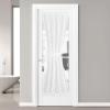imageNICETOWN Linen Door Curtains 64 inch Length 1 Panel Farmhouse Kitchen Curtain Light Filtering Sidelight Door Covering Tie Up Shade for Living Room Narrow Window 1 Panel 26 inch Wide NaturalPure White