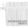imageNICETOWN Linen Door Curtains 64 inch Length 1 Panel Farmhouse Kitchen Curtain Light Filtering Sidelight Door Covering Tie Up Shade for Living Room Narrow Window 1 Panel 26 inch Wide NaturalPure White