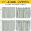imageNICETOWN Linen Door Curtains 64 inch Length 1 Panel Farmhouse Kitchen Curtain Light Filtering Sidelight Door Covering Tie Up Shade for Living Room Narrow Window 1 Panel 26 inch Wide NaturalSage Green
