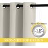 imageNICETOWN Room Darkening Bedroom Curtain 78 inches Long  Grommet Sound Reducing Window Treatment Privacy Thermal Curtain amp Drape Light Blocking for Living Room Natural 1 Panel W52 x L78
