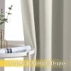 imageNICETOWN Room Darkening Bedroom Curtain 78 inches Long  Grommet Sound Reducing Window Treatment Privacy Thermal Curtain amp Drape Light Blocking for Living Room Natural 1 Panel W52 x L78