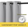 imageNICETOWN Room Darkening Curtain for Living Room  Energy Saving Thermal Insulated Grommet Room Darkening CurtainDrape for Bedroom 1 Panel 46 by 72 Silver Grey