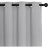 imageNICETOWN Room Darkening Curtain for Living Room  Energy Saving Thermal Insulated Grommet Room Darkening CurtainDrape for Bedroom 1 Panel 46 by 72 Silver Grey