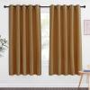 imageNICETOWN 66 Inch Long Blackout Curtains for Bedroom Living Room Thermal Insulated Room Darkening Curtains Light Blocking Blackout Drapes for Bedroom 66 W x 66 L 1 Panel Gold Brown
