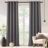 imageNICETOWN Blackout Doorway Curtain 90 inch Length  Grommet Room Darkening Thermal Insulated Soundproof Window Treatments for BedroomCloset 1 Panel 46 x 90 Inch Grey
