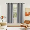 imageNICETOWN Room Darkening Curtain for Living Room  Energy Saving Thermal Insulated Grommet Room Darkening CurtainDrape for Bedroom 1 Panel 46 by 72 Silver Grey