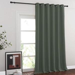 imageNICETOWN Blackout Curtains amp Drapes  Privacy Thermal Efficiency Backdrop Curtains for Bedroom Room Divider Living Room Patio Sliding Glass Door Wide 80 x Long 144 inch Dark Mallard 1 Panel
