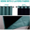 image:imageNICETOWN 100 Blackout Curtains for Windows Pack of 2 Peacock Teal 52 W x 120 L Super HeavyDuty Black Lined Total Darkness Drapes for Bedroom Privacy Assured Window Treatment for Patio