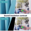 image:imageNICETOWN 100 Blackout Window Curtain Panels Teal Blue 2 Pieces 62inch Wide Per Panel Full Light Blocking Drapes with Black Liner for Nursery 72inch Drop Thermal Insulated Draperies