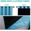 image:imageNICETOWN 100 Blackout Window Curtain Panels Teal Blue 2 Pieces 62inch Wide Per Panel Full Light Blocking Drapes with Black Liner for Nursery 72inch Drop Thermal Insulated Draperies