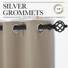 image:imageNICETOWN 84 inches Blackout Curtains for Office and Theater Thermal Insulated Solid Grommet Drapes for Living Room Taupe 1 Pair 42 inches Wide