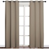 image:imageNICETOWN 84 inches Blackout Curtains for Office and Theater Thermal Insulated Solid Grommet Drapes for Living Room Taupe 1 Pair 42 inches Wide