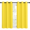 image:imageNICETOWN Bright Yellow Room Darkening Curtains for Kitchen Window Treatment Thermal Insulated Solid Grommet Room Darkening CurtainsDrapes for Bedroom Set of 2 42 inches Wide by 48 inches Long