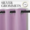 image:imageNICETOWN Room Darkening Drapes for Nursery  Light Blocking Curtain Panels for Bedroom Girl Room Soft Fabric Window Treatment Lilac 42 inches Width by 95 inches Length 1 Pair