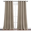 image:imageNICETOWN Taupe Blackout Curtains 102 Long 55 Wide 2 Pieces for Office Dining Guest Room  Sound Reducing Heat and Cold Block Panels for Modern Decorative