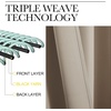 image:imageNICETOWN Taupe Room Darkening Curtains for Kitchen Set of 2 42 inches Wide by 78 inches Long Window Treatment Thermal Insulated Solid Grommet Room Darkening CurtainsDrapes for Bedroom