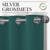 image:imageNICETOWN Thermal Insulated Solid Grommet Blackout CurtainsDrapesPanels for Dining Room Hunter Green 1 Pair 42 by 63Inch
