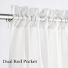 image:imageNICETOWN White Sheer Curtains 63 inche Length 2 Panels for Bedroom Rod Pocket Lightweight Drapes Voile Sheer Drapes Air amp Breathable Window Treatments for Kids Room W37 x L63Beige