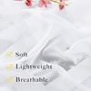 image:imageNICETOWN White Sheer Curtains 63 inche Length 2 Panels for Bedroom Rod Pocket Lightweight Drapes Voile Sheer Drapes Air amp Breathable Window Treatments for Kids Room W37 x L63White
