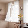 image:imageNICETOWN White Sheer Curtains 63 inche Length 2 Panels for Bedroom Rod Pocket Lightweight Drapes Voile Sheer Drapes Air amp Breathable Window Treatments for Kids Room W37 x L63Beige