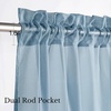 image:imageNICETOWN White Sheer Curtains 63 inche Length 2 Panels for Bedroom Rod Pocket Lightweight Drapes Voile Sheer Drapes Air amp Breathable Window Treatments for Kids Room W37 x L63Stone Blue