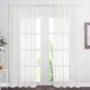 image:imageNICETOWN White Sheer Curtains 63 inche Length 2 Panels for Bedroom Rod Pocket Lightweight Drapes Voile Sheer Drapes Air amp Breathable Window Treatments for Kids Room W37 x L63Ivory