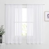 image:imageNICETOWN White Sheer Curtains 63 inche Length 2 Panels for Bedroom Rod Pocket Lightweight Drapes Voile Sheer Drapes Air amp Breathable Window Treatments for Kids Room W37 x L63White