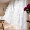 image:imageNICETOWN White Sheer Curtains 63 inche Length 2 Panels for Bedroom Rod Pocket Lightweight Drapes Voile Sheer Drapes Air amp Breathable Window Treatments for Kids Room W37 x L63Ivory