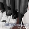 image:imageNICETOWN White Sheer Curtains 63 inche Length 2 Panels for Bedroom Rod Pocket Lightweight Drapes Voile Sheer Drapes Air amp Breathable Window Treatments for Kids Room W37 x L63Black