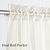 image:imageNICETOWN White Sheer Curtains 63 inche Length 2 Panels for Bedroom Rod Pocket Lightweight Drapes Voile Sheer Drapes Air amp Breathable Window Treatments for Kids Room W37 x L63Natural