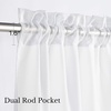 image:imageNICETOWN White Sheer Curtains 63 inche Length 2 Panels for Bedroom Rod Pocket Lightweight Drapes Voile Sheer Drapes Air amp Breathable Window Treatments for Kids Room W37 x L63Ivory