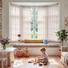 image:imageNICETOWN White Sheer Curtains 63 inche Length 2 Panels for Bedroom Rod Pocket Lightweight Drapes Voile Sheer Drapes Air amp Breathable Window Treatments for Kids Room W37 x L63Taupe
