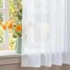 image:imageNICETOWN White Sheer Curtains 63 inche Length 2 Panels for Bedroom Rod Pocket Lightweight Drapes Voile Sheer Drapes Air amp Breathable Window Treatments for Kids Room W37 x L63White