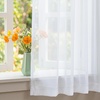 image:imageNICETOWN White Sheer Curtains 63 inche Length 2 Panels for Bedroom Rod Pocket Lightweight Drapes Voile Sheer Drapes Air amp Breathable Window Treatments for Kids Room W37 x L63White