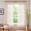 image:imageNICETOWN White Sheer Curtains 63 inche Length 2 Panels for Bedroom Rod Pocket Lightweight Drapes Voile Sheer Drapes Air amp Breathable Window Treatments for Kids Room W37 x L63Taupe
