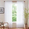 image:imageNICETOWN White Sheer Curtains 63 inche Length 2 Panels for Bedroom Rod Pocket Lightweight Drapes Voile Sheer Drapes Air amp Breathable Window Treatments for Kids Room W37 x L63White