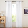 image:imageNICETOWN White Sheer Curtains 63 inche Length 2 Panels for Bedroom Rod Pocket Lightweight Drapes Voile Sheer Drapes Air amp Breathable Window Treatments for Kids Room W37 x L63White