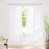 image:imageNICETOWN White Sheer Curtains 63 inche Length 2 Panels for Bedroom Rod Pocket Lightweight Drapes Voile Sheer Drapes Air amp Breathable Window Treatments for Kids Room W37 x L63White