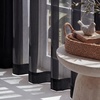 image:imageNICETOWN White Sheer Curtains 63 inche Length 2 Panels for Bedroom Rod Pocket Lightweight Drapes Voile Sheer Drapes Air amp Breathable Window Treatments for Kids Room W37 x L63Black