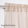 image:imageNICETOWN White Sheer Curtains 63 inche Length 2 Panels for Bedroom Rod Pocket Lightweight Drapes Voile Sheer Drapes Air amp Breathable Window Treatments for Kids Room W37 x L63Taupe