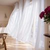 image:imageNICETOWN White Sheer Curtains 63 inche Length 2 Panels for Bedroom Rod Pocket Lightweight Drapes Voile Sheer Drapes Air amp Breathable Window Treatments for Kids Room W37 x L63White