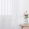 image:imageNICETOWN White Sheer Curtains 63 inche Length 2 Panels for Bedroom Rod Pocket Lightweight Drapes Voile Sheer Drapes Air amp Breathable Window Treatments for Kids Room W37 x L63White
