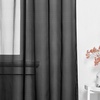 image:imageNICETOWN White Sheer Curtains 63 inche Length 2 Panels for Bedroom Rod Pocket Lightweight Drapes Voile Sheer Drapes Air amp Breathable Window Treatments for Kids Room W37 x L63Black